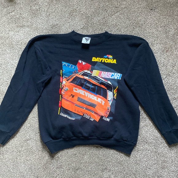 Daytona Nascar Black Crewneck Size L - Picture 1 of 4
